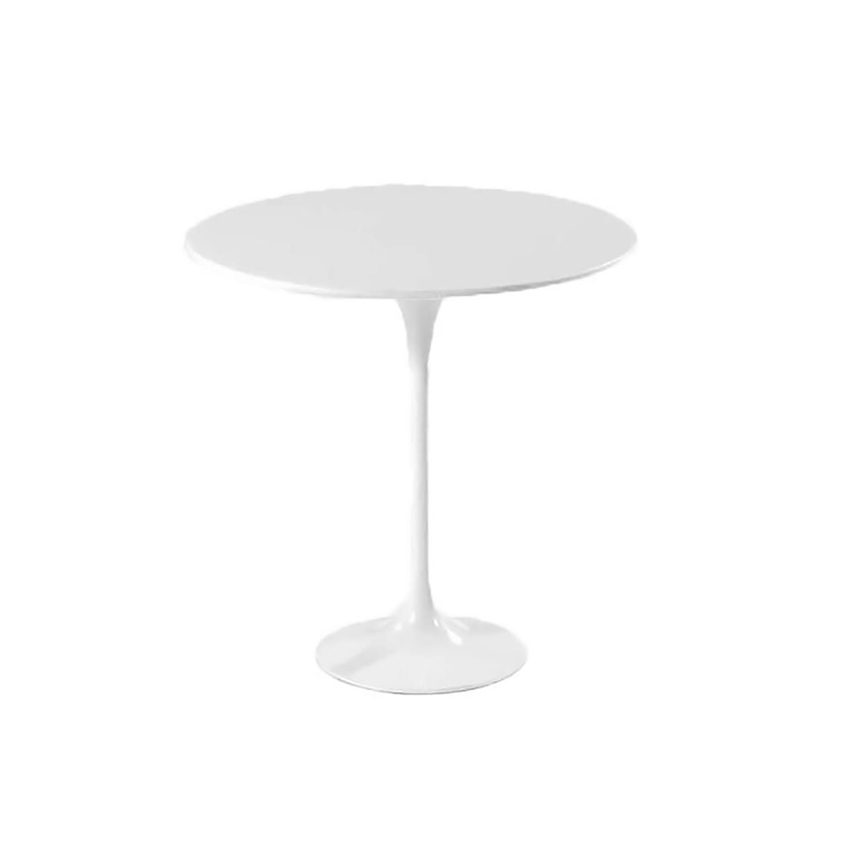 Pedestal Side Table Round With Liquid Laminated Top