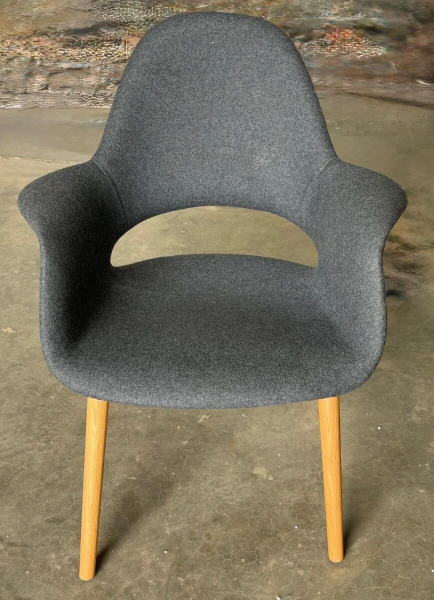 Organic Chair - Dark Grey Wool and Oak