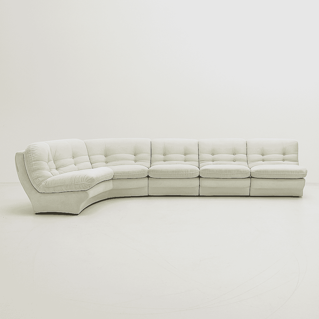 Carsons Mid Century Curved Modular Sectional Sofa - Combination 003