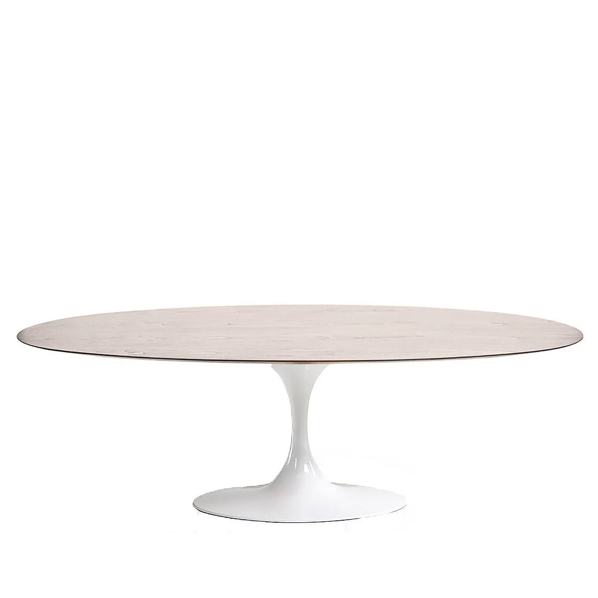 Pedestal Table Oval With Wooden Top