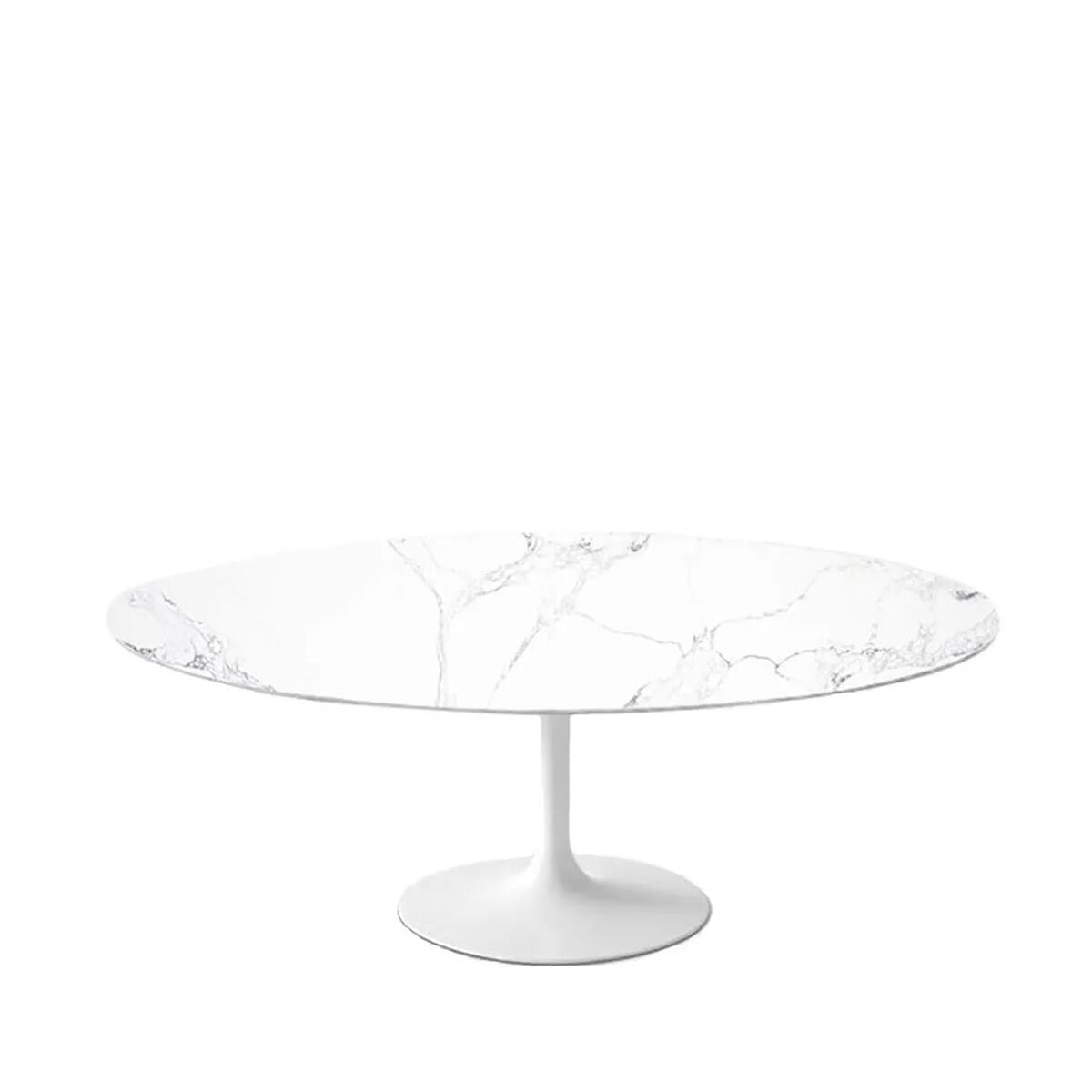 Pedestal Quartz Dining Table Oval