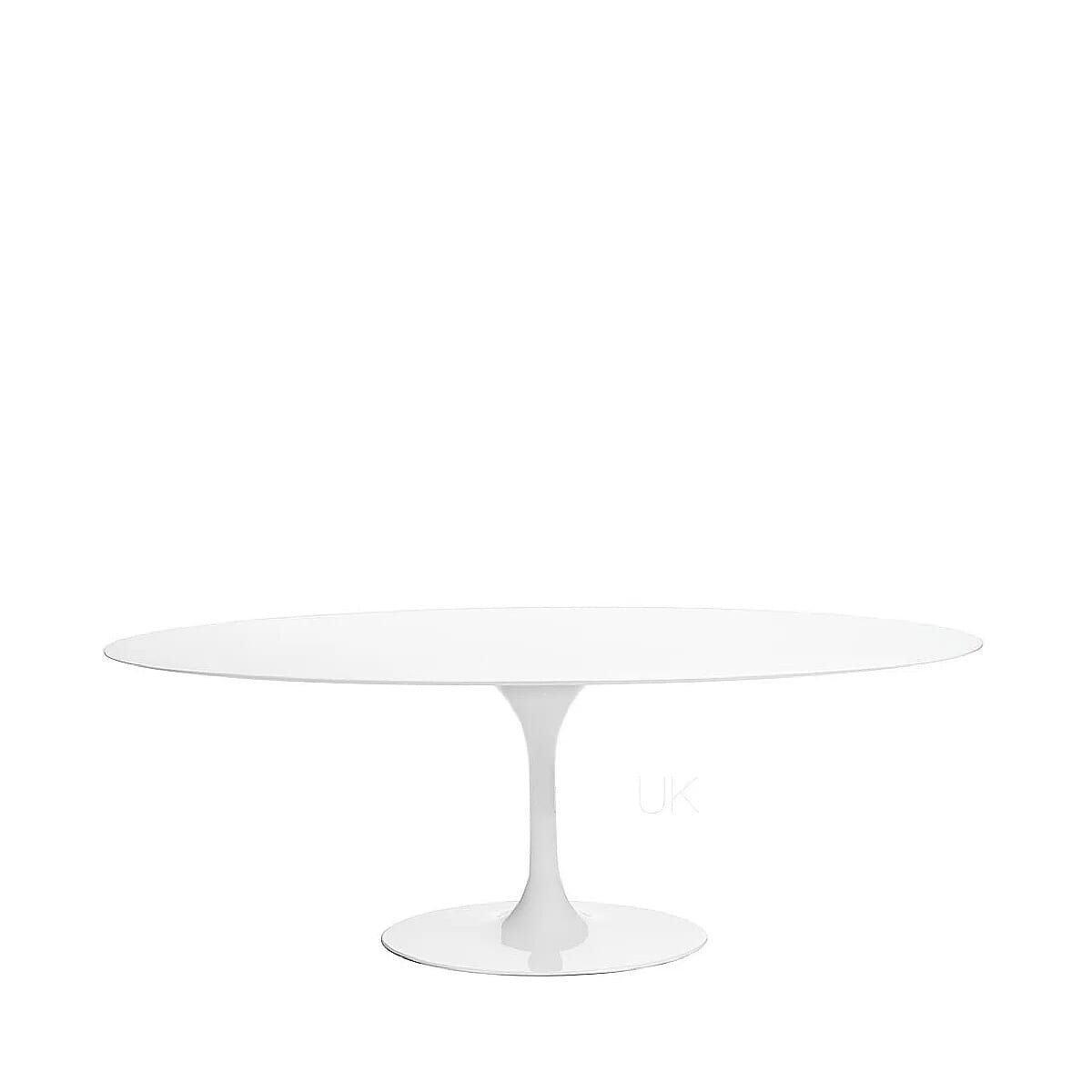 Pedestal Dining Table Oval With Liquid Laminated Top