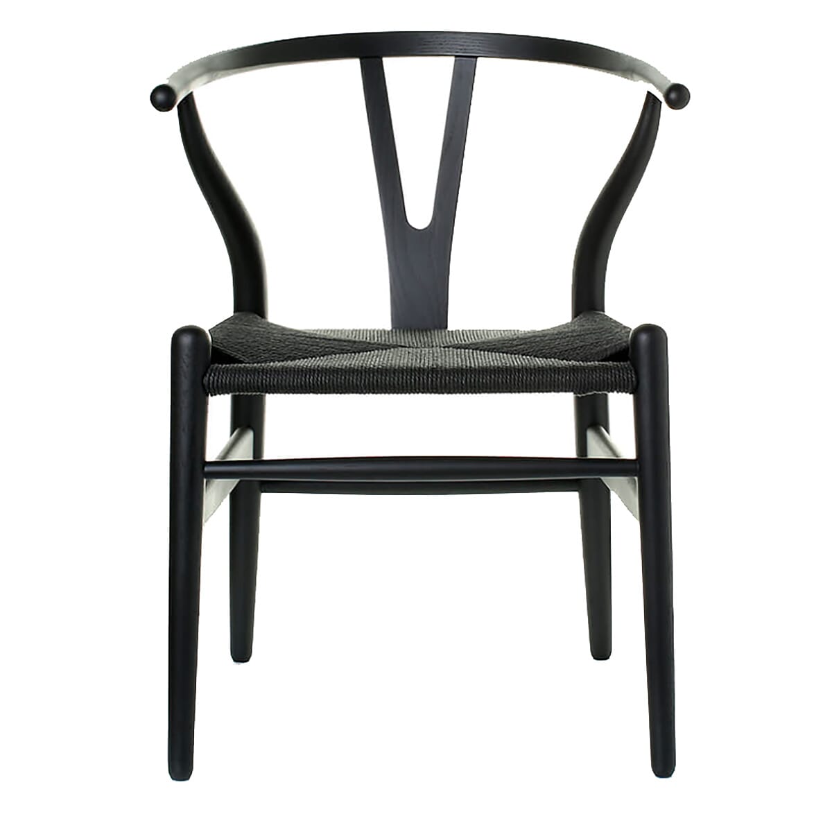 Scandi Chair  Beech Painted Black Closed Pore and Black Cord