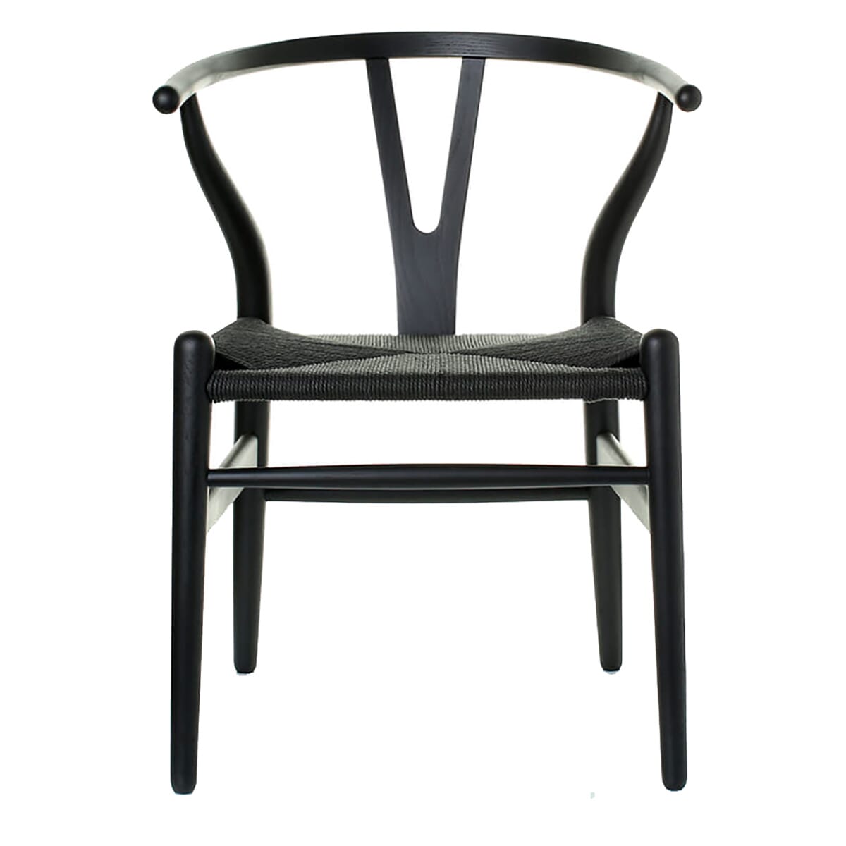 Scandi Chair  Oak Stained Black Open Pore And Black Cord