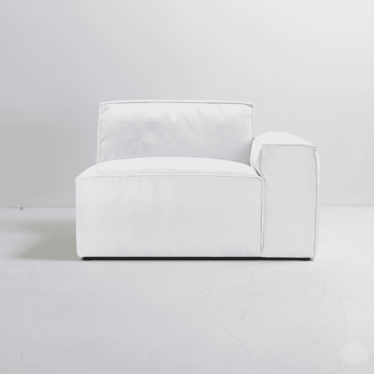 Oasis Modern Low Profile Modular Block Sofa - Left Arm Seat